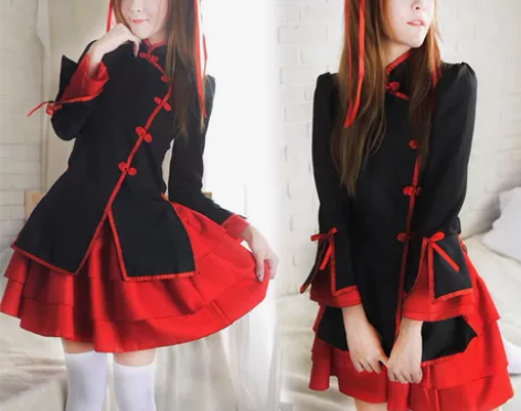 cosplay中国风女仆装jk制服(送围裙...