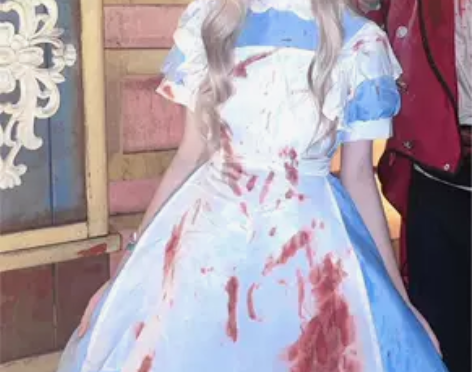 万圣节爱丽丝cos服Lolita可爱血腥恐...