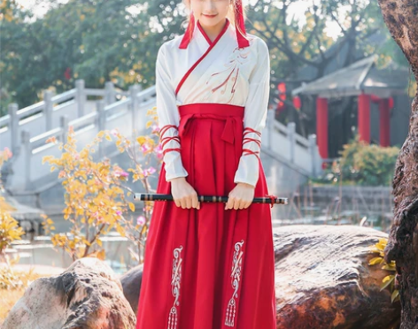 汉服女中国风仙女樱花超仙古风改良汉元素襦裙...