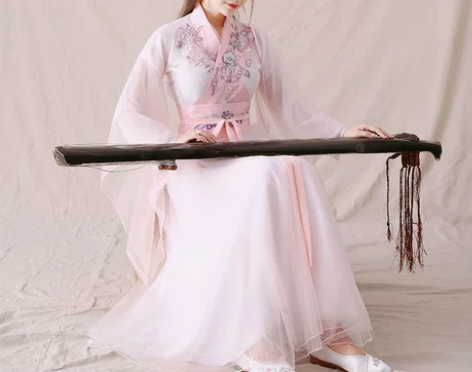 古装女中国风樱花汉服粉色少女学生超仙气古风...