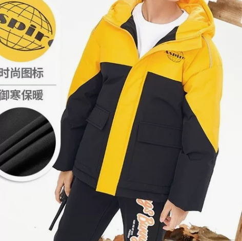 特步童装断码特价男童女童中长款羽绒服中大童...