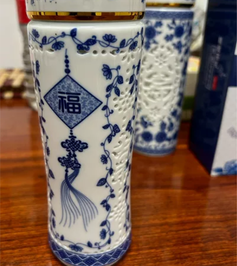 景德镇精美陶瓷水杯，全新 第一款：瘦腰型 ...