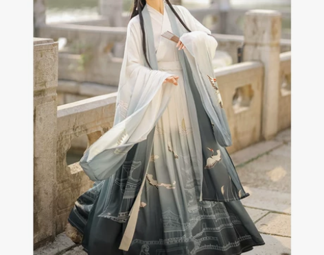 滕王阁汉服女款原创中国风晋制齐腰襦裙魏晋风...
