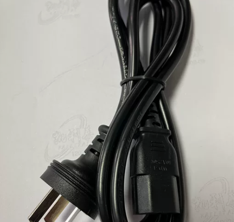 国标三插电源线台式主机电脑通用3芯三孔显示...