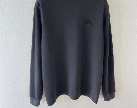 stussy 华夫格 长袖 clean f...