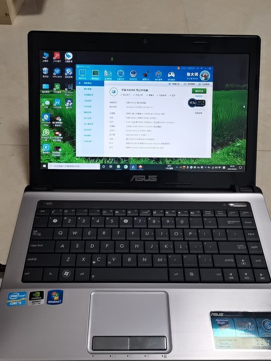华硕k43sd。换了120g固态硬盘。加了...