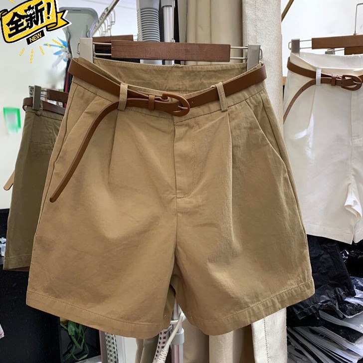 全新包邮  纯棉 工装短裤女宽松2021新...