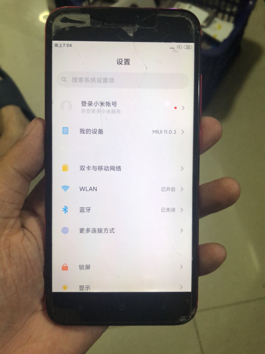 小米5x 4+64 屏幕外碎 目测非原装屏...