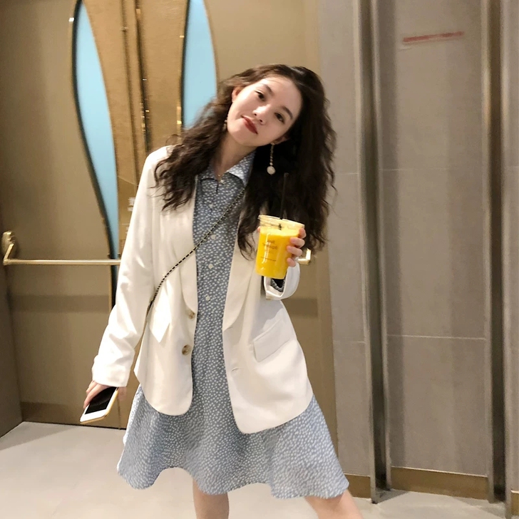 2020年新款女装初秋装西装裙子两件套仙女...
