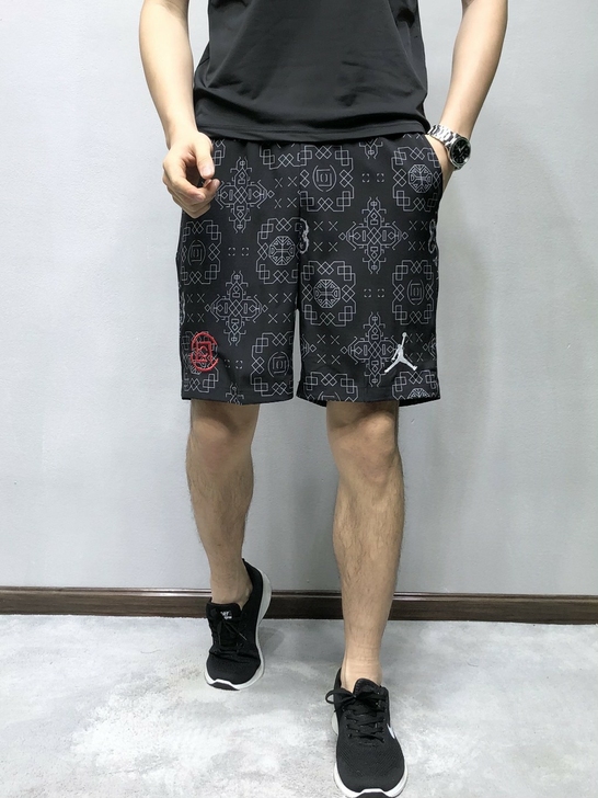乔丹夏季提花四面弹力速干短裤男运动休闲五分裤
