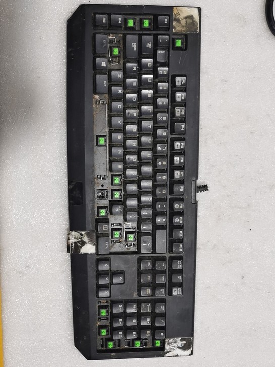 雷蛇109键剪线键盘