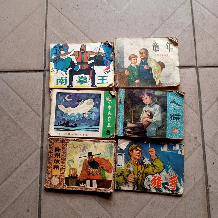 漫画书六本。