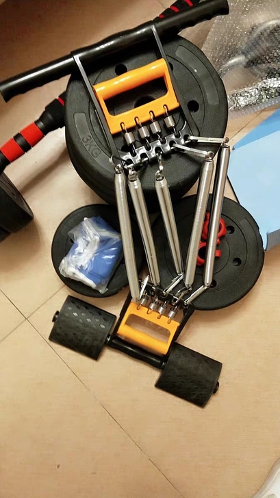 【三用、脚蹬】弹簧拉力器扩胸器男健身器材家...