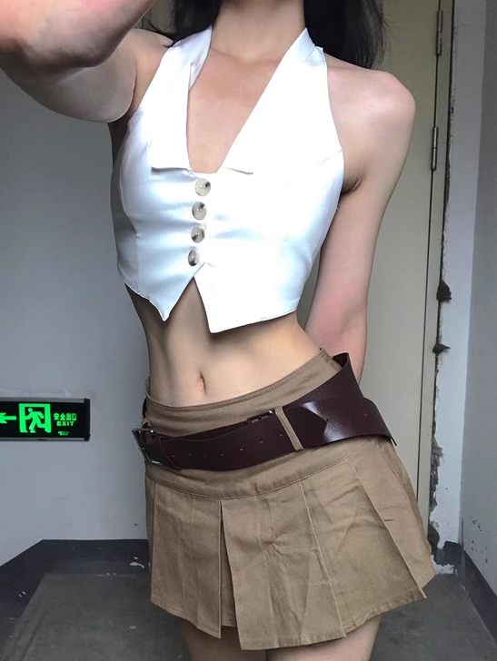 半身裙带内衬 辣妹短裙A字裙
