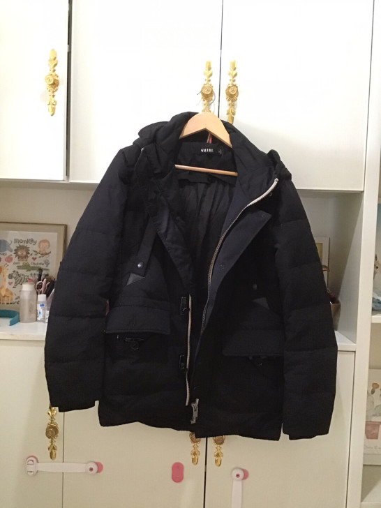男士男款羽绒服韩版连帽冬装棉衣上衣灰鸭绒黑色