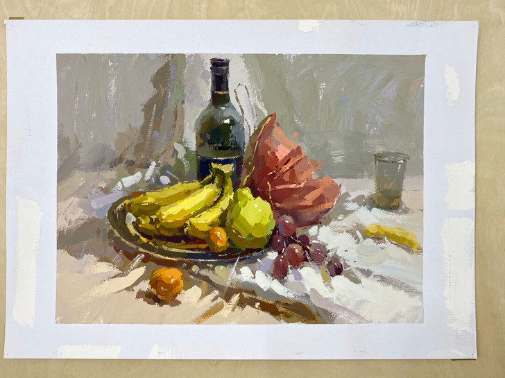 色彩,高考色彩作品,4开水粉画成品,无签名...
