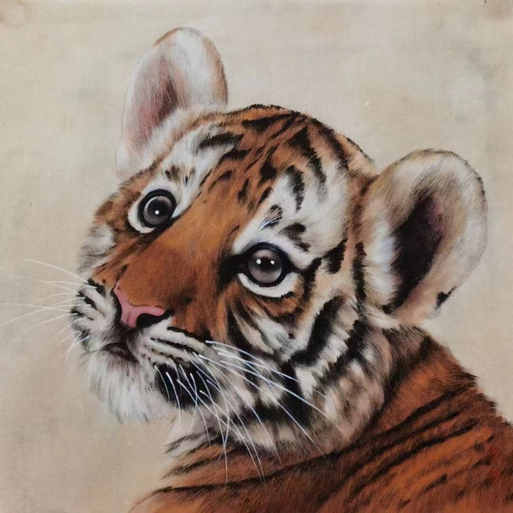 小老虎 油画作品 标价就是卖价 不议价 ...