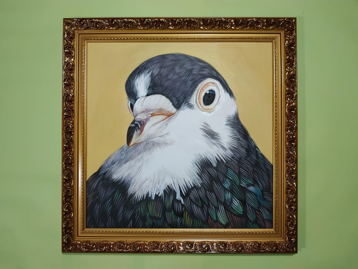 纯手绘油画,60X60cm,专业亚麻油画布...