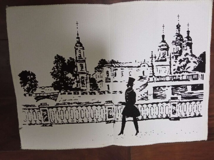 俄罗斯普希金手工gobelin画 俄国 圣...
