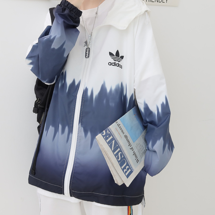 - Adidad阿迪达斯三叶草渐变扎染防...