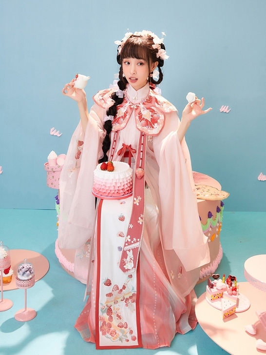 【十三余 小豆蔻儿】[兔兔草莓]立领直襟长...
