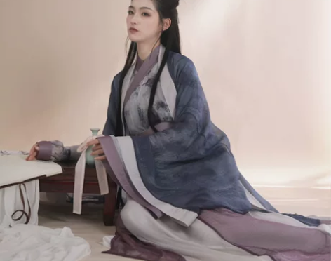 尘烟如梦·诗际原创汉服女交领魏晋风大袖衫齐...