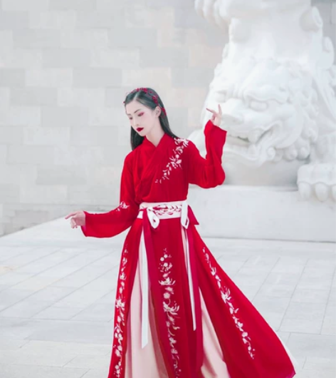 七月出租 汉服出租汉尚华莲求凰 交领魏晋大...
