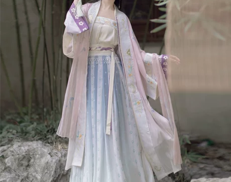 汉服慕允儿千思量原创宋制汉服女长褙子百迭裙...