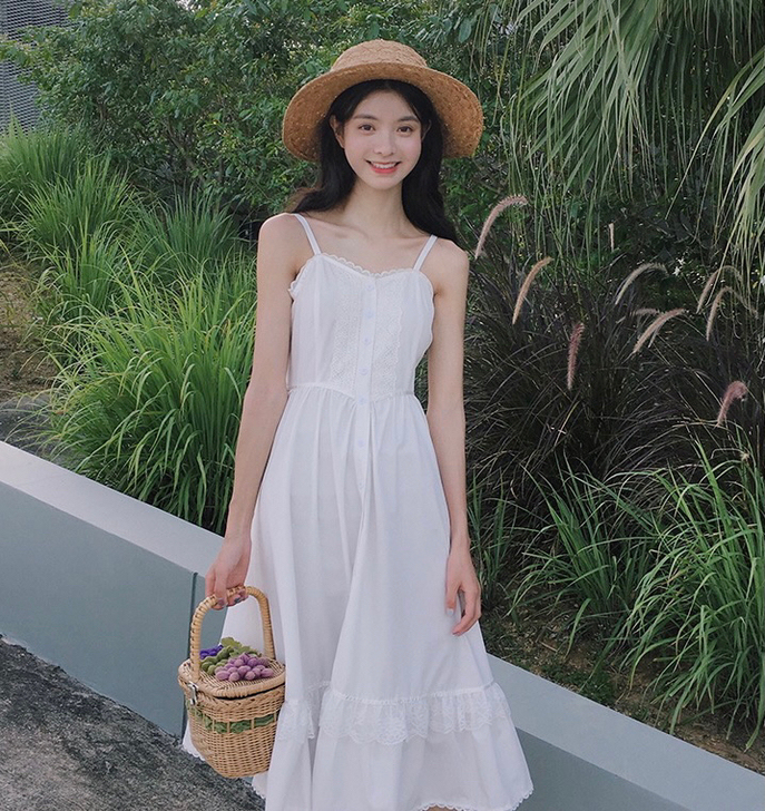 范智乔 温柔仙女裙 9新 两件包邮