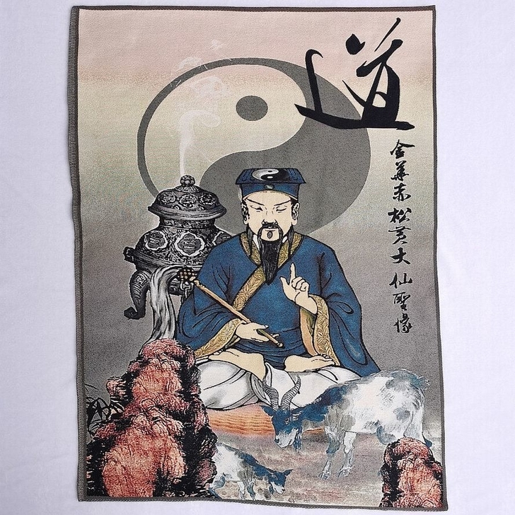 【黄大仙】道教佛像 织锦刺绣画 唐卡布画丝...