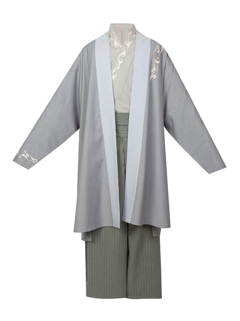 九成新,整套灰色汉服,不单出,可