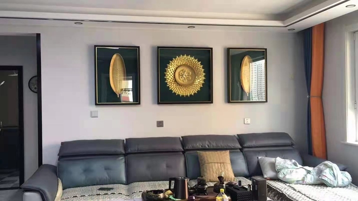 家大业大三联画,纯手工制作60*80*2+...
