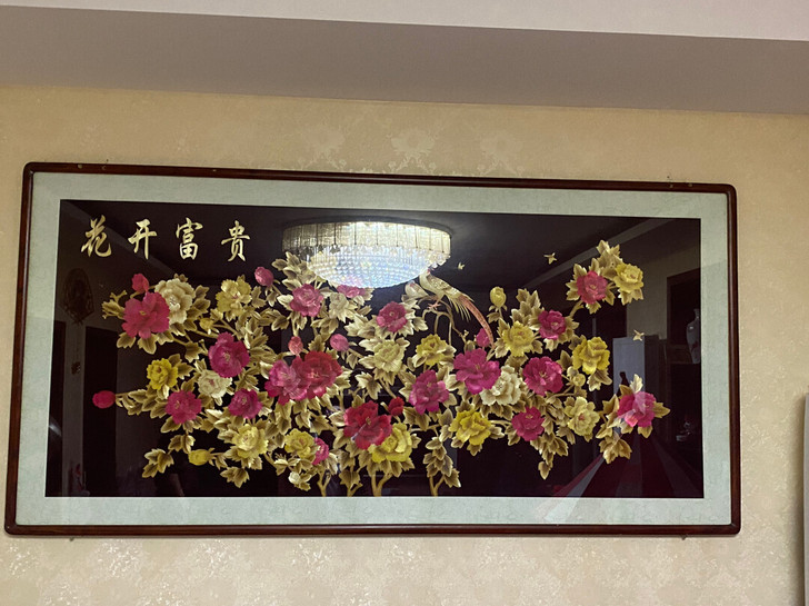 家用麦秸画 因搬家不方便携带 保存完整 ...