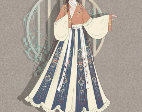 【全新，仅试穿，有吊牌】艺缕原创芙蕖汉服女...