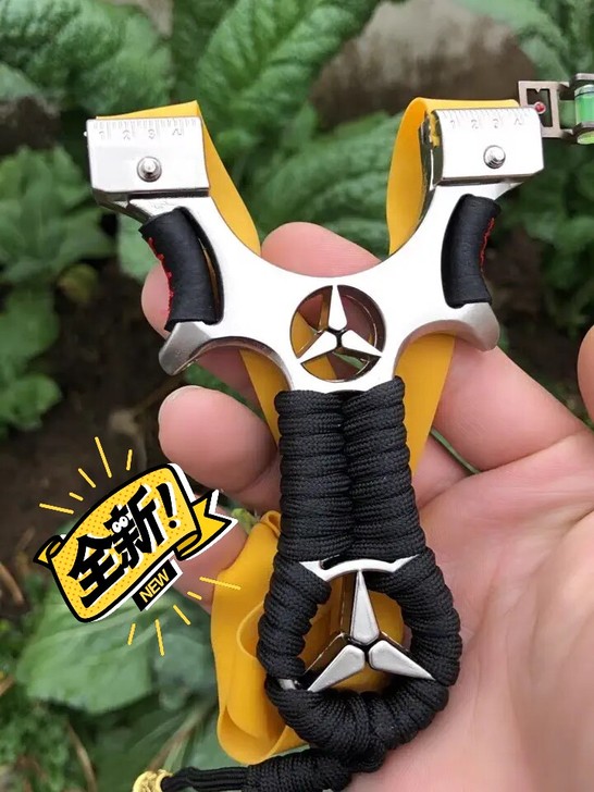 不锈钢扁皮筋免绑快压弹工精准户外弹弓一款容...