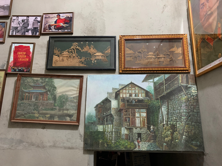 七八十年代怀旧老物件软木雕刻画相框画，怀旧...