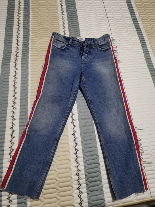 Zara 全新休闲牛仔裤，直筒九分裤，买来...