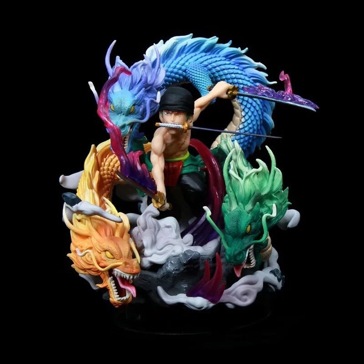 海贼王 索隆手办 三龙 三刀流 草帽团共...
