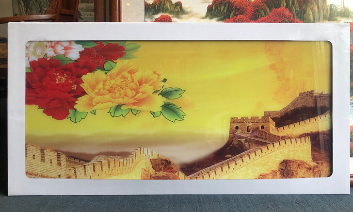 全新 精品玻雕工艺画60X120cm