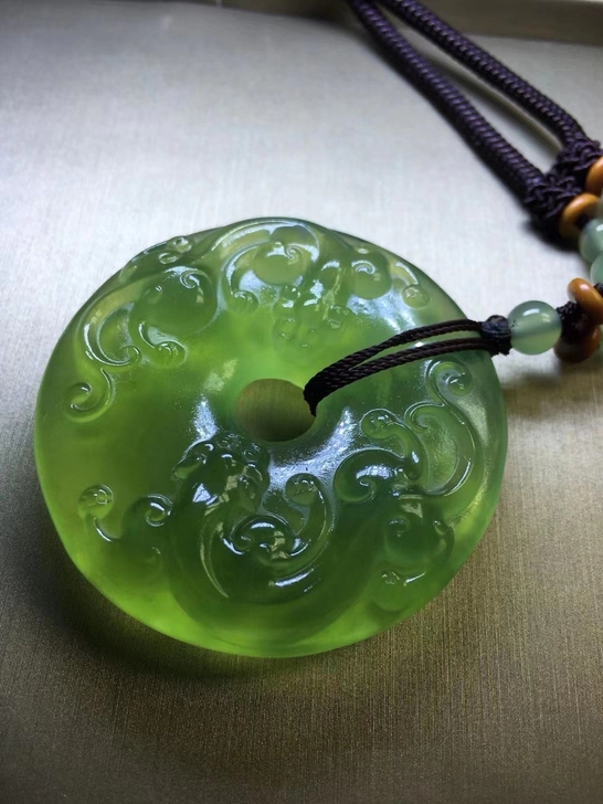 貔貅平安扣！水头超好，有微棉，50##am...