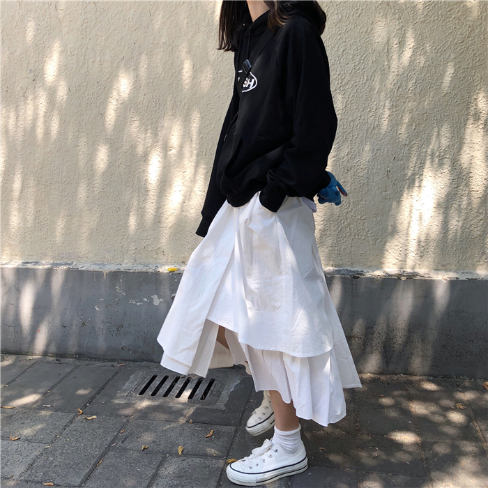 Pudding 港风 19ss/双层不规则...