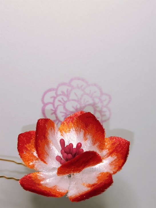 非遗手工绒花发簪