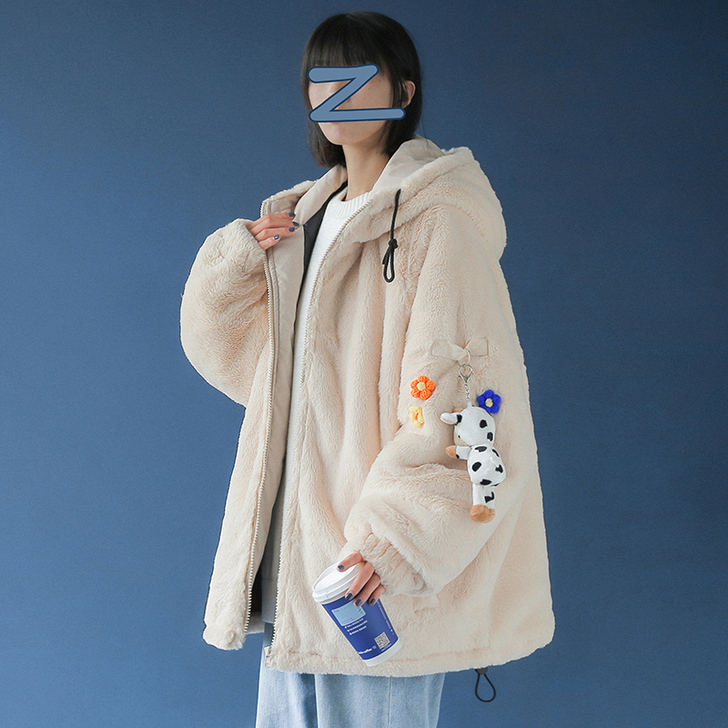 冬季加厚羊羔毛棉服女2020新款炸街棉衣外...