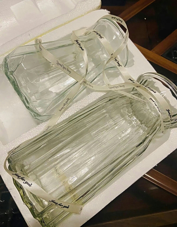 2个一组欧式大号创意花瓶玻璃透明水养客厅摆...