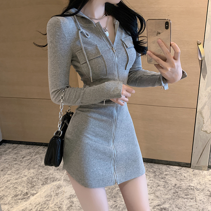 【年终盛典】秋装2020年新款女连帽长袖小...