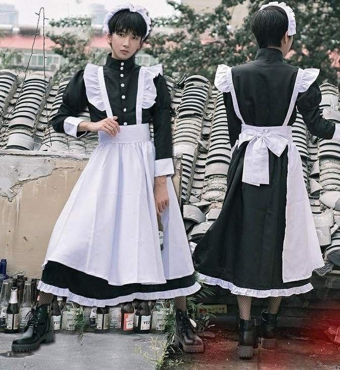男仆装cosplay服女装大佬女仆日系洛丽...