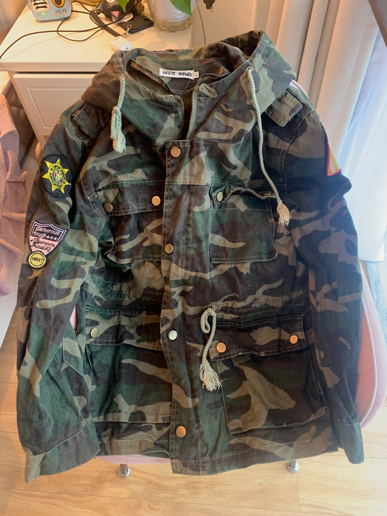 徽章迷彩服S码 100%纯棉女款