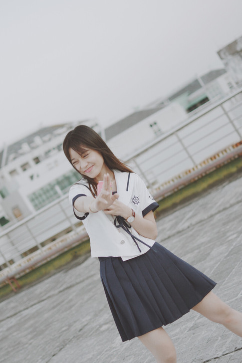 【海军风校园风水手服】八成新,上衣S码,裙...