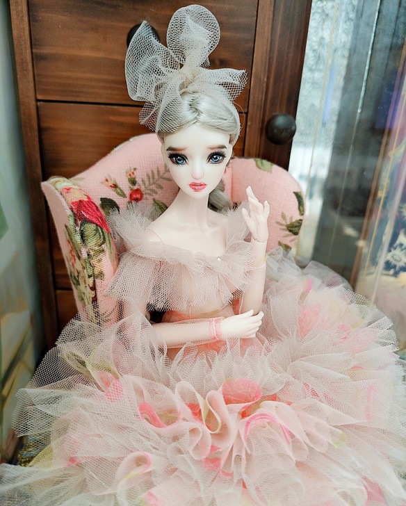 bedoll 公主裙,手作娃衣,缝制天然珍...