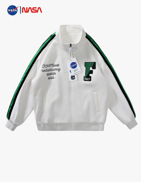 NASA联名 青少年夹克男外套棒球服学生立...